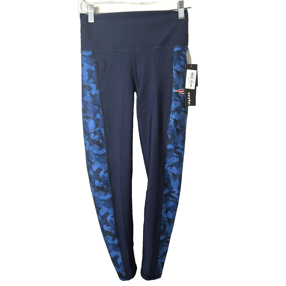 Certo NWT Women's New England Patriots High Waisted Cropped Leggings Size Medium